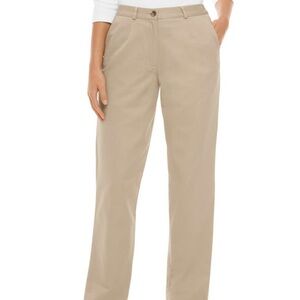 NWT Women's Wrinkle-Free Pants, High-Rise Hidden Comfort Waist Straight-Leg